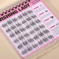 QY-6 “Double-Spike Sunflower” Natural Wispy Lash Clusters (9–11mm, C Curl)