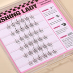 QY-8 “Sunflower” Natural Spiky Wispy Lash Clusters (9–12mm, C Curl)