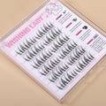 QY-20 Cat Paw Natural Wispy Cluster Lashes, Pre-Bonded One-Step, C Curl, 9–12mm