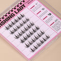QY-12 “Spring Bunny” Natural Wispy DIY Cluster Lashes, Pre-Glued One-Step, C Curl, 9–12mm