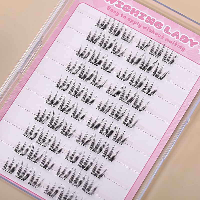 QY-20A Cat Claw Upgraded Large Capacity | Pre-Glued Self-Adhesive Cluster Lashes | C Curl | 9–12mm