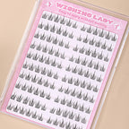 QY-8A “Sunflower” Natural Wispy Cluster Lashes | Upgraded Jumbo Pack | Pre-Glued Self-Adhesive | C Curl | 9–12mm