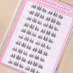 QY-6A “Double-Spike Sunflower” Wispy Cluster Lashes, Pre-Glued Value Pack, C Curl, 9–11mm