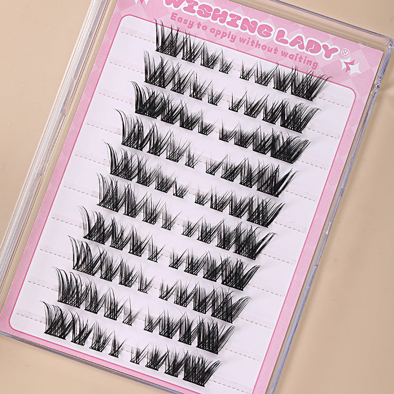 QY-10A Upgraded Mega Pack Fox-Style Spiky Lash Clusters | C Curl | 9–13mm