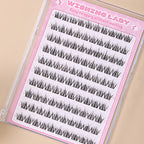 QY-19A Upgraded Large Capacity 3D Curl Wispy Cluster Lashes, Mixed 9–12mm, Natural Lifted Look